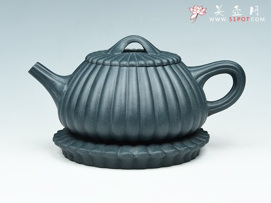 紫砂壶图片：锦文石瓢 - 宜兴紫砂壶网