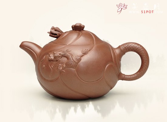 紫砂壶图片：鱼化龙 - 宜兴紫砂壶网