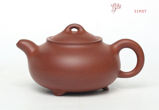 紫砂壶图片：三足如意 220 - 宜兴紫砂壶网