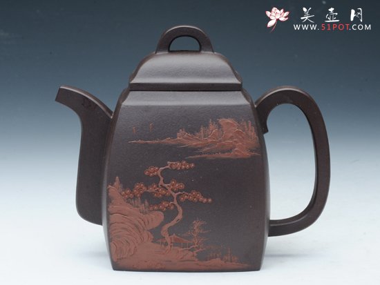 紫砂壶图片：汉方 400CC - 宜兴紫砂壶网