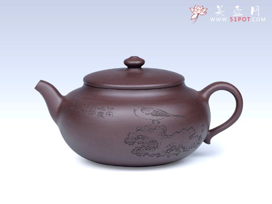 紫砂壶图片：扁鼓 - 宜兴紫砂壶网
