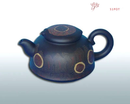 紫砂壶图片：绞泥祝寿壶 - 宜兴紫砂壶网