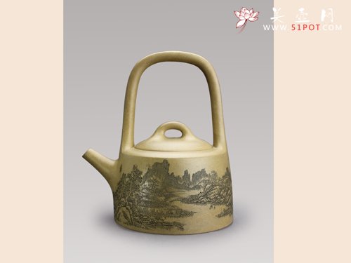 紫砂壶图片：曼生提梁 - 宜兴紫砂壶网