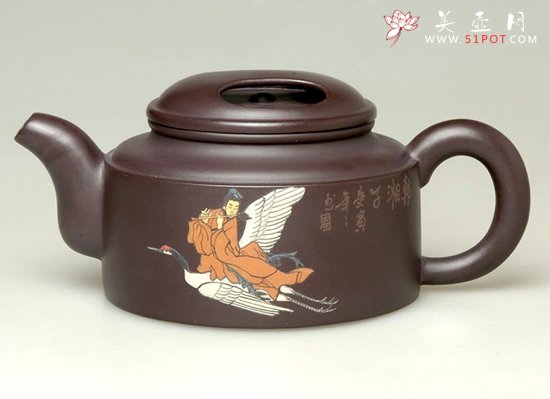 紫砂壶图片：八仙过海之韩湘子 - 宜兴紫砂壶网