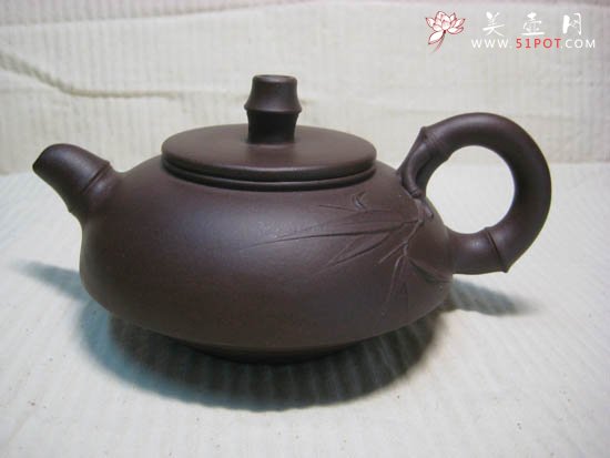 紫砂壶图片：倒把竹 - 宜兴紫砂壶网