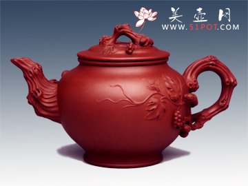 紫砂壶图片：葡萄报春 - 宜兴紫砂壶网