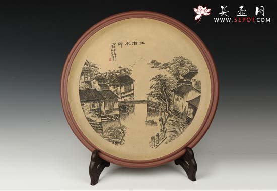 紫砂壶图片：挂盘 - 宜兴紫砂壶网