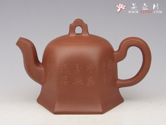 紫砂壶图片：六方金钟 - 宜兴紫砂壶网