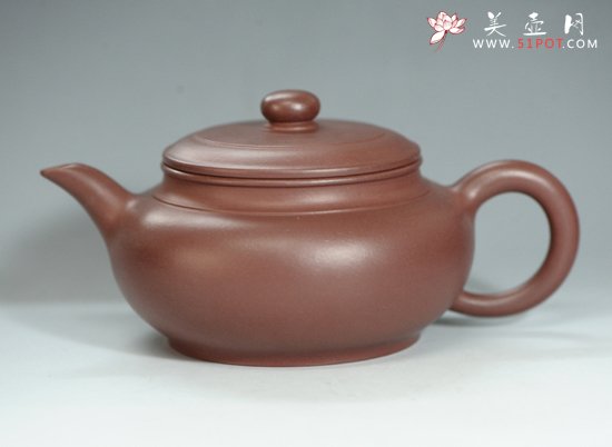 紫砂壶图片：扁笑樱 - 宜兴紫砂壶网