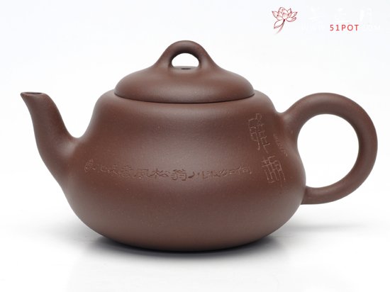 紫砂壶图片：葫芦  泥料：拼紫  容量：200CC - 宜兴紫砂壶网