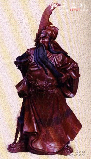 紫砂壶图片：关公 - 宜兴紫砂壶网