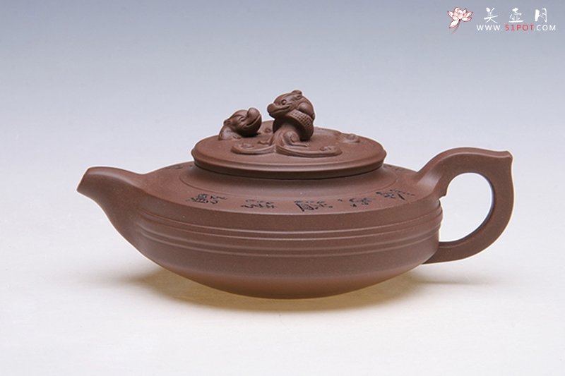 紫砂壶图片：双龙风韵壶 - 宜兴紫砂壶网