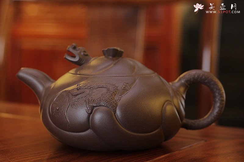紫砂壶图片：鱼化龙 - 宜兴紫砂壶网
