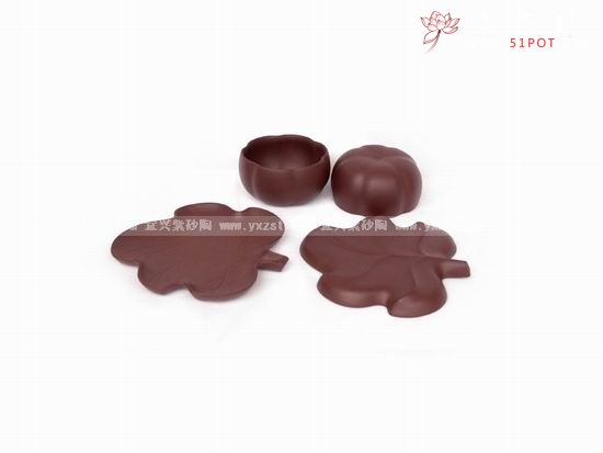 紫砂壶图片：南瓜套壶② - 宜兴紫砂壶网