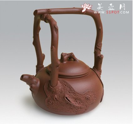 紫砂壶图片：推陈出新提梁 - 宜兴紫砂壶网