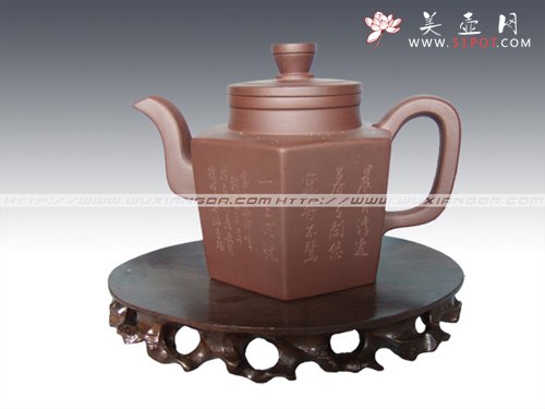 紫砂壶图片：大彬壶 350cc 清水泥 - 宜兴紫砂壶网