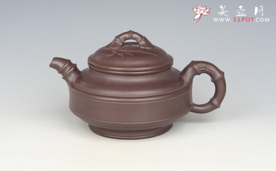 紫砂壶图片：双线竹鼓 - 宜兴紫砂壶网