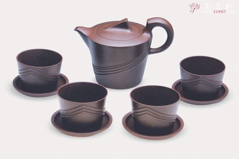 紫砂壶图片：韵律（套）壶 - 宜兴紫砂壶网