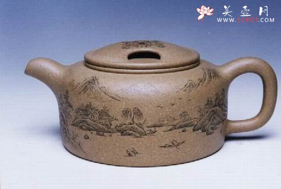 紫砂壶图片：牛盖莲子 - 宜兴紫砂壶网