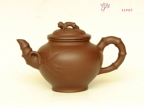 紫砂壶图片：笑樱竹节 - 宜兴紫砂壶网