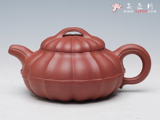 紫砂壶图片：菱花线圆 - 宜兴紫砂壶网