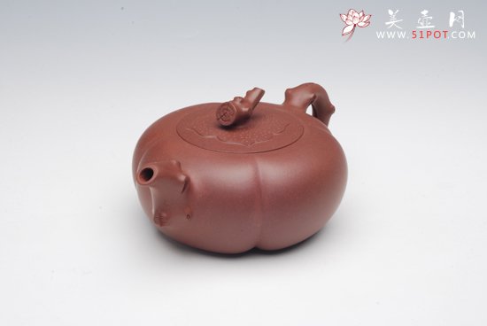 紫砂壶图片：柿扁 - 宜兴紫砂壶网