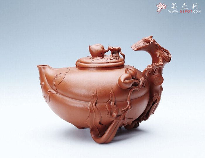 紫砂壶图片：大圣桃 - 宜兴紫砂壶网