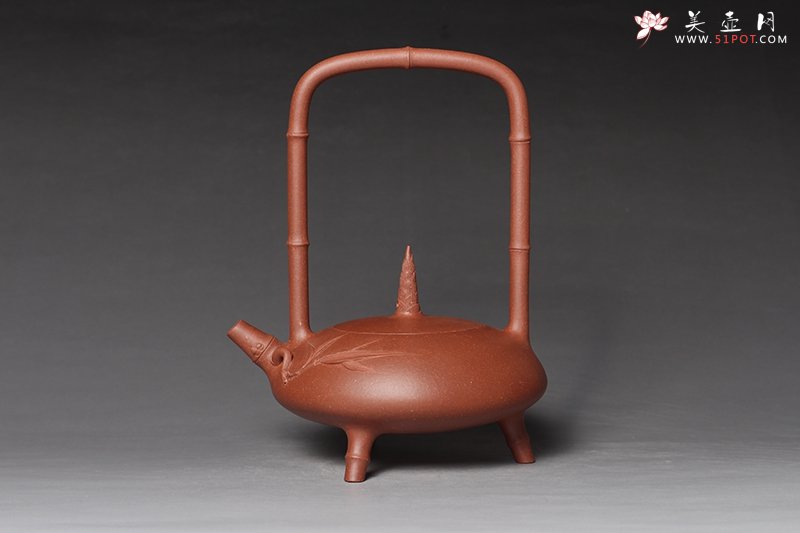 紫砂壶图片：秀竹提梁 - 宜兴紫砂壶网