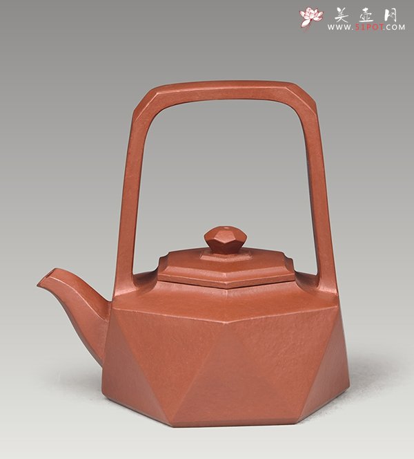 紫砂壶图片：60°提梁 - 宜兴紫砂壶网