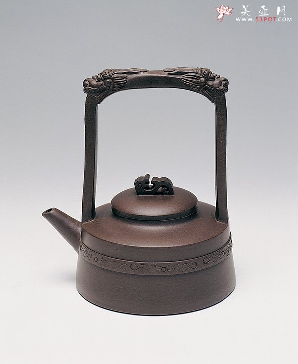 紫砂壶图片：双龙提梁 - 宜兴紫砂壶网