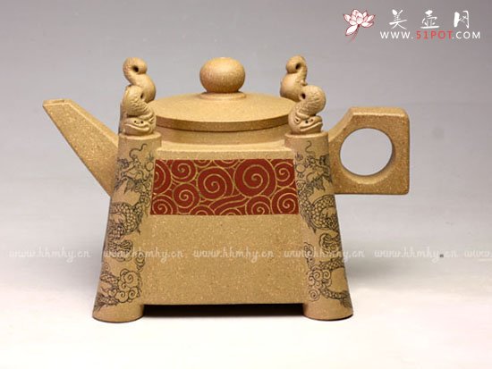 紫砂壶图片：全手工(八面玲珑) - 宜兴紫砂壶网