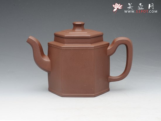 紫砂壶图片：六方玲珑壶 - 宜兴紫砂壶网