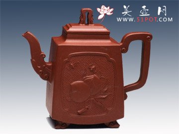 紫砂壶图片：福寿双全 - 宜兴紫砂壶网