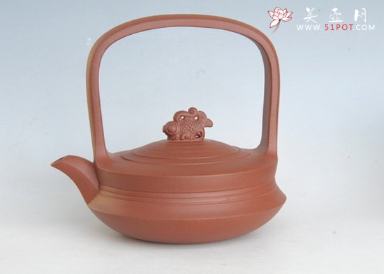 紫砂壶图片：鱼乐提梁 - 宜兴紫砂壶网