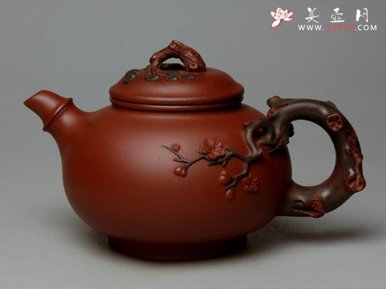 紫砂壶图片：鼓腹三友  360cc - 宜兴紫砂壶网