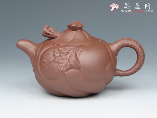 紫砂壶图片：鱼化龙 - 宜兴紫砂壶网