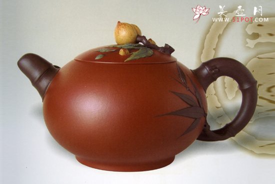 紫砂壶图片：祝寿壶 - 宜兴紫砂壶网