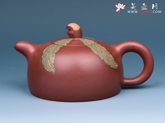 紫砂壶图片：多彩半月 - 宜兴紫砂壶网