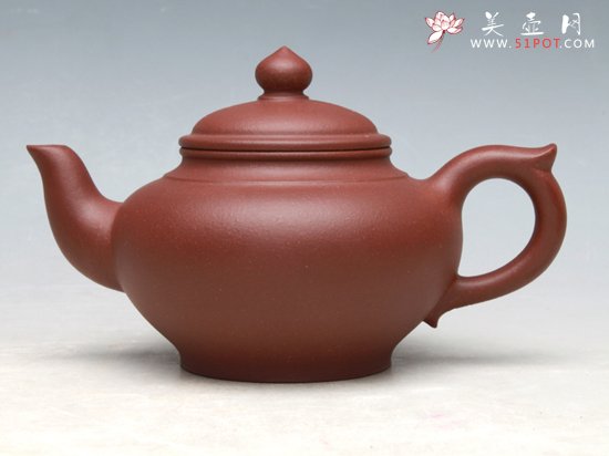 紫砂壶图片：笑樱壶紫泥 - 宜兴紫砂壶网