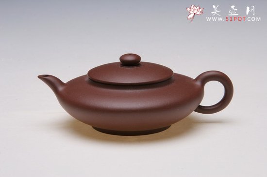 紫砂壶图片：虚扁 - 宜兴紫砂壶网