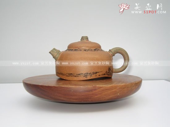 紫砂壶图片：三足鼎立（三根竹子系列） - 宜兴紫砂壶网