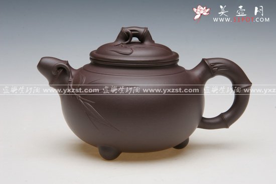 紫砂壶图片：竹韵壶 - 宜兴紫砂壶网