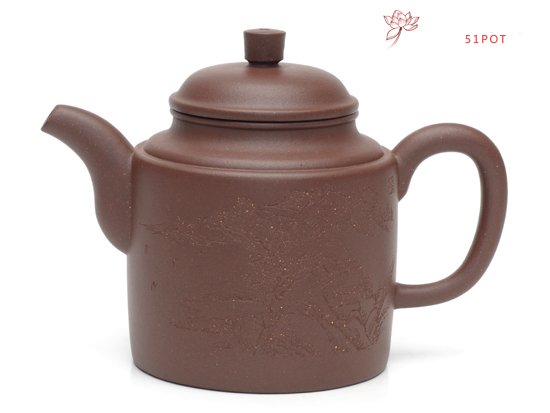 紫砂壶图片：小洋桶  泥料：拼紫  容量：180CC - 宜兴紫砂壶网