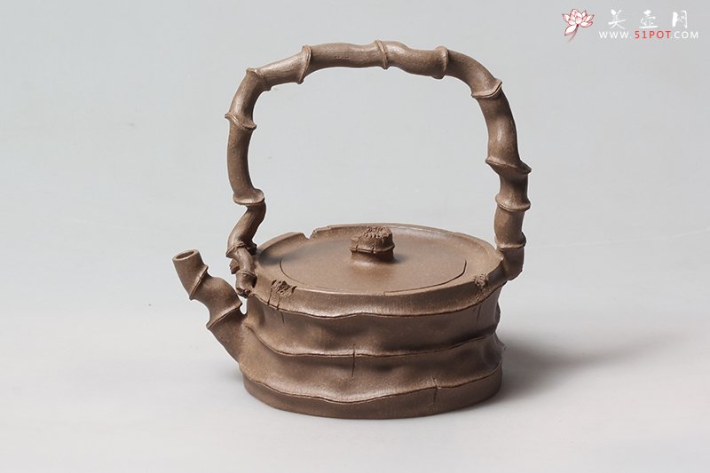 紫砂壶图片：秀竹提梁 - 宜兴紫砂壶网