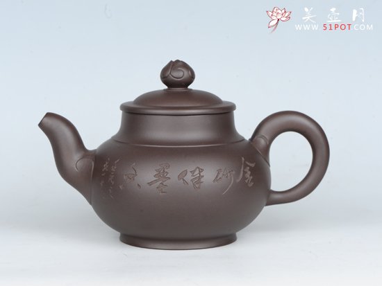 紫砂壶图片：紫云祥壶  泥料：拼紫泥 - 宜兴紫砂壶网