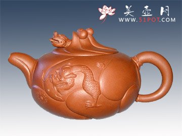 紫砂壶图片：鱼化龙 - 宜兴紫砂壶网