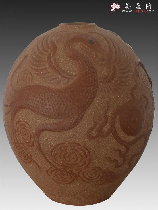 紫砂壶图片：龙凤祥云 - 宜兴紫砂壶网