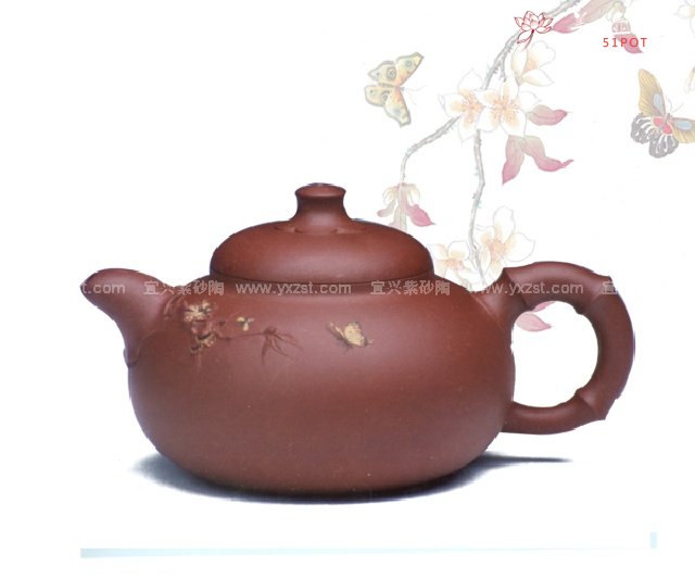紫砂壶图片：竹香花浓 - 宜兴紫砂壶网