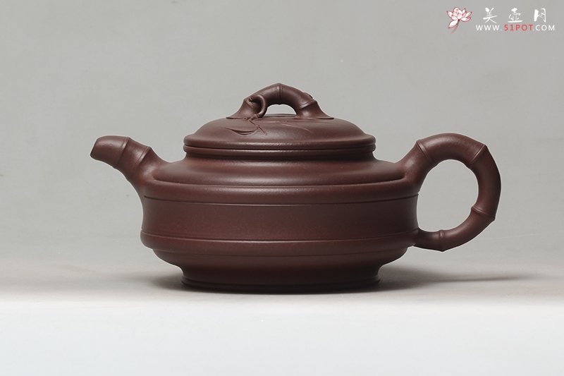 紫砂壶图片：双线竹鼓 - 宜兴紫砂壶网