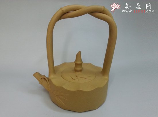 紫砂壶图片：竹节提梁 - 宜兴紫砂壶网